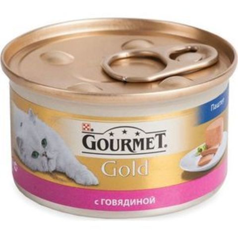 Gourmet Gold консервы для кошек паштет с говядиной 85 г