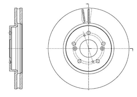 Диск тормозной вентилируемый G-brake  GR-20704