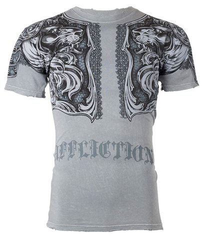 Affliction | Футболка мужская Gladiator Grey A492G перед