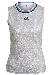 Топ теннисный Adidas Primeblue Printed Match Tank Top W - white/crew navy