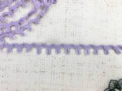 Тесьма с эластичными петлями, 8х10 м, ш. 1,5 см, сирень