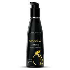 Лубрикант на водной основе с ароматом манго Wicked Aqua Mango - 120 мл. - 
