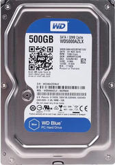 Внутренний HDD 3.5" Western Digital Blue AZLX, 500Гб, SATA3, Bulk, Чтение:150мб/с, Запись:150мб/с, 7200об/мин, Буфер:32Мб (WD5000AZLX)