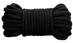Черная веревка для связывания Thick Bondage Rope -10 м. - 