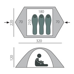 Палатка BTrace Travel 3 - 2