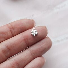 Подвеска Клевер с фианитом 10*7 мм, родий П151