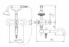 Cezares MARGOT-PBV2-03/24-Bi MARGOT-PBV2-03/24-Bi Смеситель на борт ванны с поворотным изливом и ручным душем, золото, ручка белая