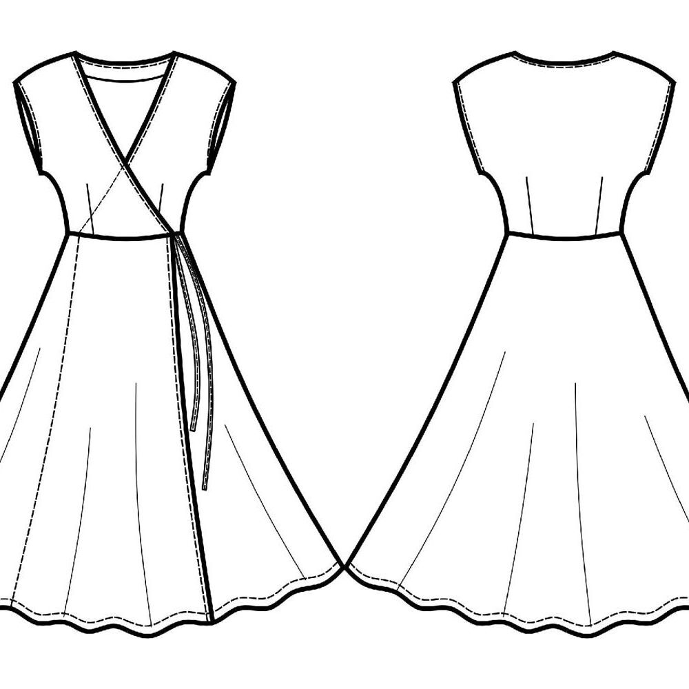 Платье с запахом (91 фото) - схемы и пошаговое описание выкройки платья для начинающих