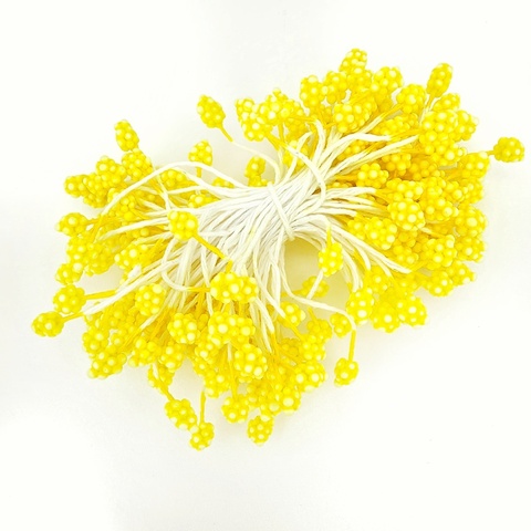 Тычинки декоративные для искусственных цветов, цвет желтый, 85шт