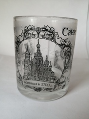 Кружка 300 мл стекло с видами Петербурга.