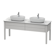 Duravit Luv База напольная для двух раковин 743x1788x570, 2 выдв.ящика, цвет скандинавско белый шелковисто-матовый LU9562B3939 фото