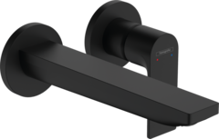 Смеситель для раковины, на 2 отверстия, с донным клапаном, черный Hansgrohe Rebris E 72568670