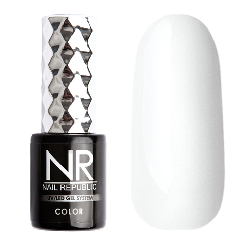 ГЕЛЬ-ЛАК NAIL REPUBLIC №001 (ЯРКО-БЕЛЫЙ), 10 МЛ
