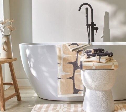 Полотенце 70x130 Blanc des Vosges Scion Living Lohko beige бежевое