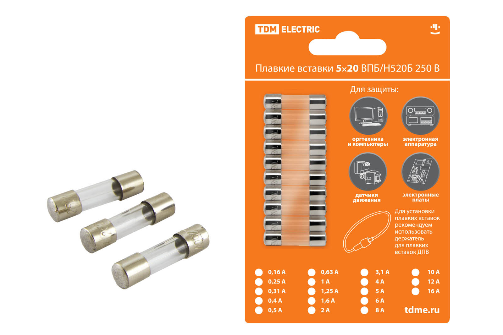 Плавкая вставка ВПТ6-12 4А 250В TDM упак (10 шт.), онлайн, стоимость,  www.tdmelectric.ru