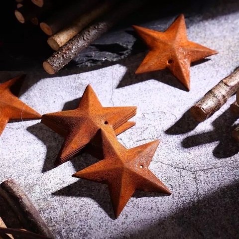 звезда винтажная , ржавая (4 шт) 5*5см
