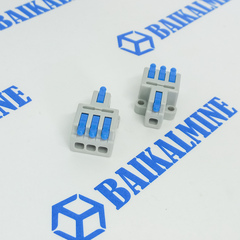 Клемма-соединитель 1 к 3 (синяя)