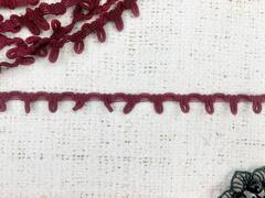 Тесьма с эластичными петлями, 8х10 м, ш. 1,5 см, винный