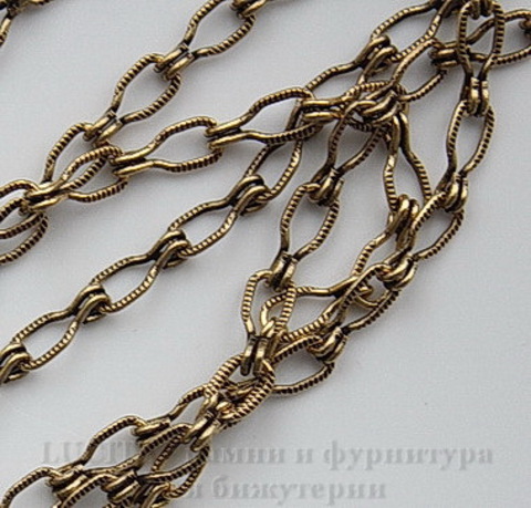 Винтажная цепь (звено 4.5х3 мм) (оксид латуни), 10 cм ()