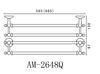 Art&Max AM-2648Q Двойной полотенцедержатель, 656 мм. Бронза