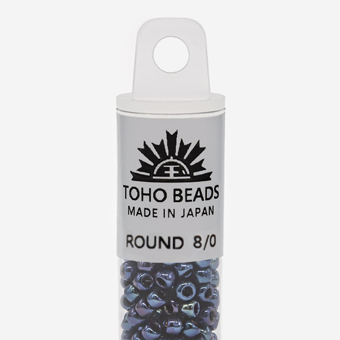 Японский бисер TOHO Round 8/0 (№88), металлизированный, непрозрачный глянцевый