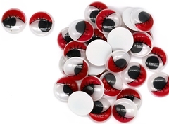 Глаза бегающие клеевые, d 15 мм