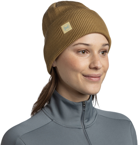 Картинка шапка вязаная Buff Crossknit Solid Gingko - 3