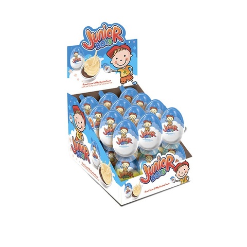 Egg Junior Boys- Шоколадное яйцо сюрприз с кремом для мальчиков 1кор*6бл*24шт, 10гр
