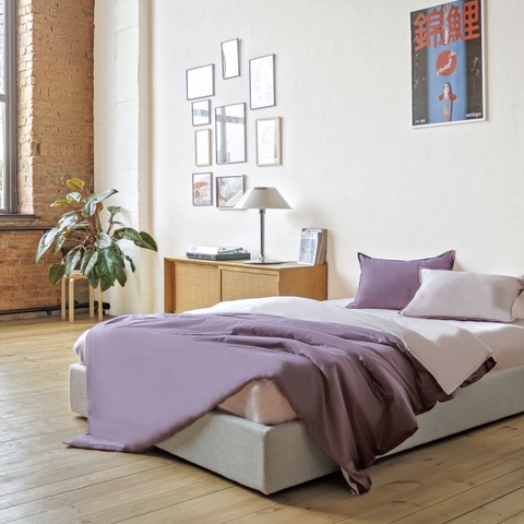 Постельное бельё двустороннее LaPrima сатин (евро) - Слива - купить 4