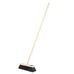 ЗУБР ДОКА буковая колодка 40см, шлифованный буковый черенок 140см (d25мм), щетина 85мм, 5-рядная, уличная щётка с черенком (39191-40)