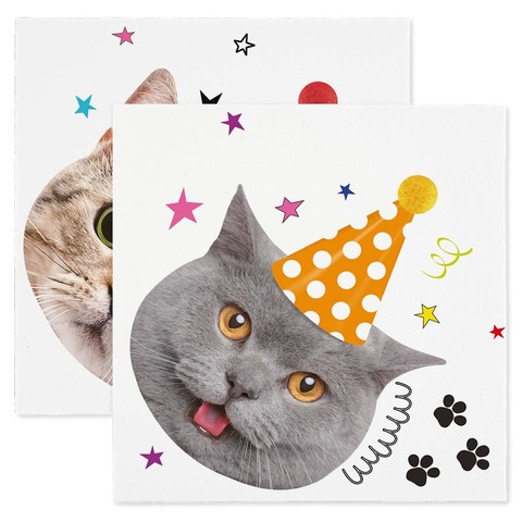 Салфетки, Котики, 30 см, 20 шт.