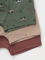 набор трусы/ уп  для мальчика  МП 1912-3уп/темно-зеленый,терракотовый,капучино