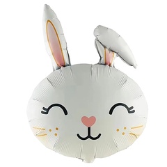 Шар гелиевый Заяц белый с ушком