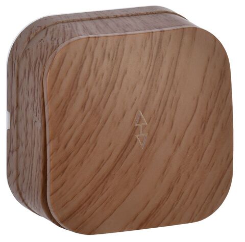 GLORY Выключ. 1-кл. прох. о/у 10А ВСп10-1-0-ХД дуб IEK