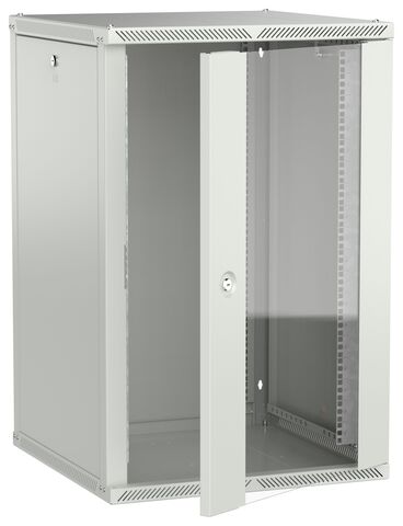 ITK LINEA W Шкаф 18U 600х600мм дверь стекло серый 2.0