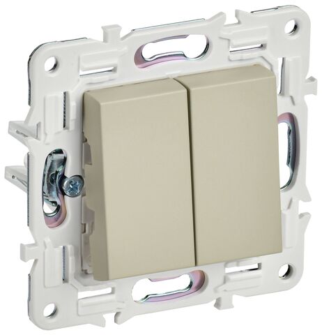 SKANDY Выключ. 2-кл. прох. 10А SK-V05B беж. IEK