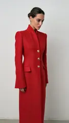 Пальто однобортное макси с шалевым воротником