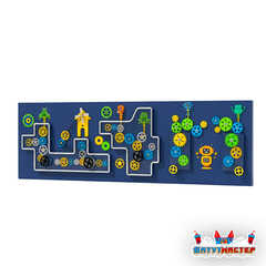 Интерактивная стена «Робомеханика», с подвижными шестерёнками