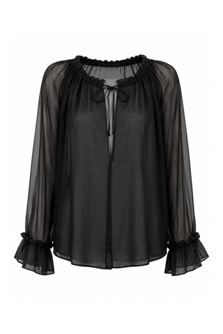 Блуза из шифона Cava Black