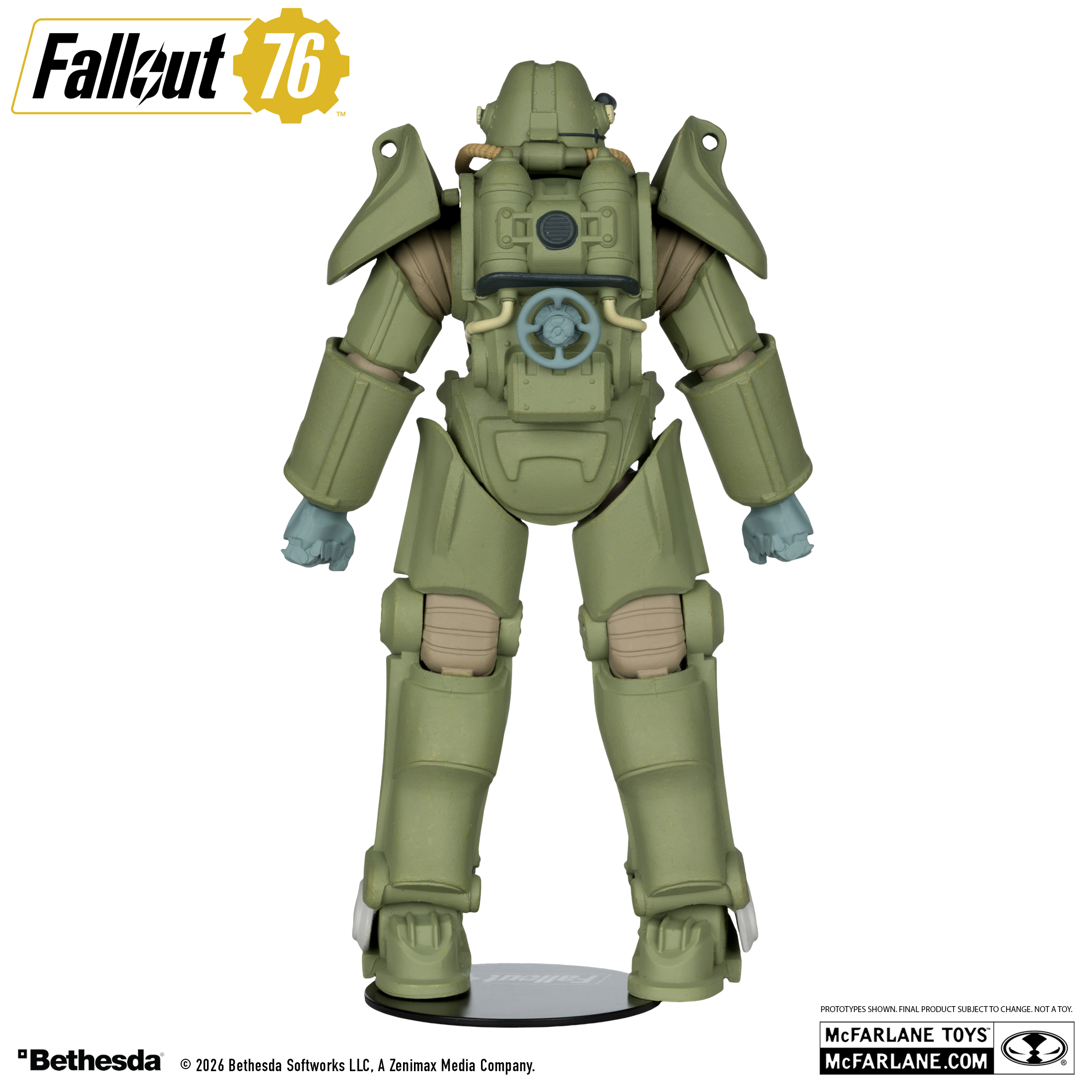 Фигурка Военная броня T-45 из Fallout 76 McFarlane Gaming Edition Red Platinum Edition