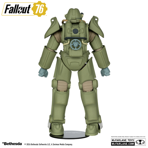 Фигурка Военная броня T-45 из Fallout 76 McFarlane Gaming Edition Red Platinum Edition