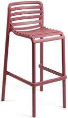 Стул пластиковый барный Nardi Doga Stool, марсала