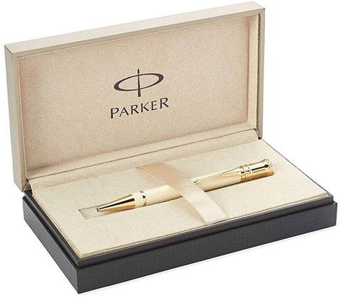 Шариковая ручка Parker (Паркер) Duofold Historical Colors White Ivorine GT (1907140)