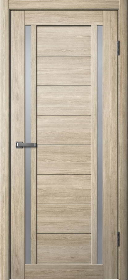 Дверь межкомнатная Двероникс 03Л, цвет латте ясень, экошпон, стекло матовое