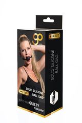 Черный кляп-шарик PREMIUM SOLID SILICONE BALL GAG - 