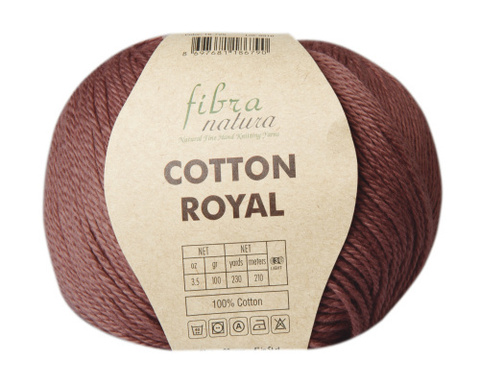 Пряжа Fibra Natura Cotton Royal 731 брусника (уп. 5 мотков)