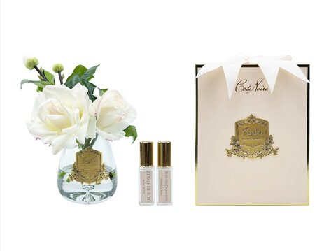 Букет роз ароматизированный и 2 спрея по 5мл Cote Noire Ta Rose светло-розовый