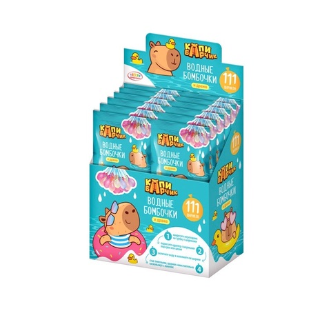 КОНФИТРЕЙД КАПИБАРЧИК Драже с игрушкой водные бомбочки 1кор*8бл*12шт,5г.