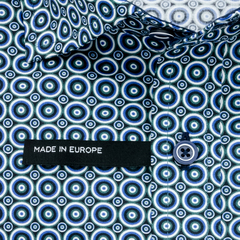 Рубашка Venti Body Fit 193280300-300 с геометрическим принтом в сине-зеленой гамме
