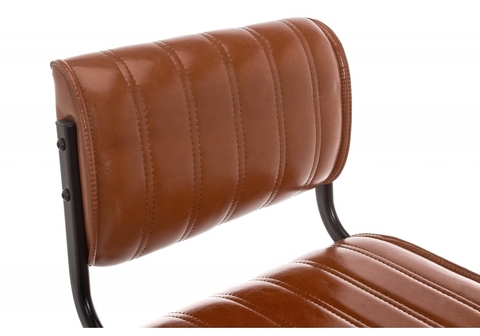 Барный стул Kuper loft коричневый 40*40*89 Черный /Коричневый